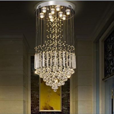 Crystal Chandelier Light Fixture Modern Lamp for Living Room Bedroom Hotel Hallway Indoor Decoration Stair Ceiling Lamp 110-220